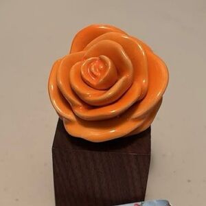 Nora Fleming Retired Ranunculus Orange Flower Mini Platter Charm